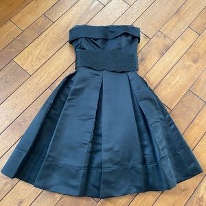 ❗️FLASH SALE❗️MNG Mango Satin Cocktail Dress in Black Size 6